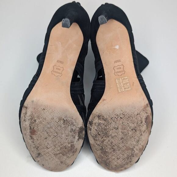 Tory Burch Leyla bootie open toe laser floral cut heel zip size 9.5 - Picture 6 of 8